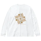 ファンシーTシャツ屋のゴールドフラワー Big Long Sleeve T-Shirt