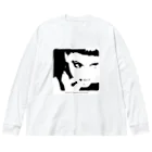 ファンシーTシャツ屋のクールでかっこいい女性の顔のシルエット Big Long Sleeve T-Shirt