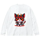 zuuu-の！結構強い悪魔にゃんこ！ ビッグシルエットロングスリーブTシャツ