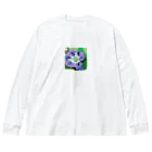 noaru633のドット絵のヒルガオ ビッグシルエットロングスリーブTシャツ