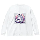 もふっとチンチラ🐭のゲーマーチンチラ Big Long Sleeve T-Shirt