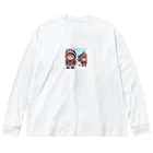 akatsukichanのデフォルメされたアイヌ ビッグシルエットロングスリーブTシャツ