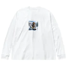 オリジナルクリエイターMUGENのモカのスノボした日 Big Long Sleeve T-Shirt