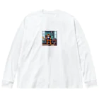 クロスクリエイティブの本を読んでいるトラ Big Long Sleeve T-Shirt