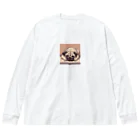 aiken_08の伏せして見つめるパグ Big Long Sleeve T-Shirt