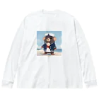 マジカルメッセージのネズミの水兵 Big Long Sleeve T-Shirt