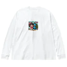 J-Peacockのアニメ風に描かれたこのイラスト Big Long Sleeve T-Shirt