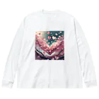 ねこねこねこんのハートさくら Big Long Sleeve T-Shirt