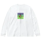 クロスクリエイティブのサッカーをしているトラ Big Long Sleeve T-Shirt