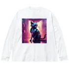 fancygraphicのサイボーグキャット Big Long Sleeve T-Shirt