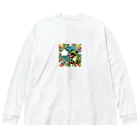 me-me shopのゲロゲロケロック Big Long Sleeve T-Shirt