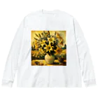 Dexsterのゴッホ風「ユリ」 Lily Van Gogh style01 ビッグシルエットロングスリーブTシャツ