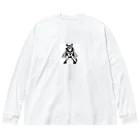 cray299の闘う猫メイド（ハンドガン） ビッグシルエットロングスリーブTシャツ