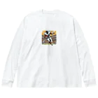 こたつの駆け抜けるアメフト選手 Big Long Sleeve T-Shirt