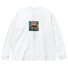 アートフル・メッセンジャーの金運招福金魚様 Big Long Sleeve T-Shirt