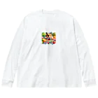 えほんのふんわりぺーじのピースケのおいしい発見 Big Long Sleeve T-Shirt