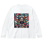 Kuris-DesignのThanks GOD,I'm alive. ビッグシルエットロングスリーブTシャツ