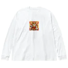 kaiminsapoのキング琉球　ビックリマン風 Big Long Sleeve T-Shirt