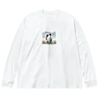 Lovers-chapelの支え合う恋人4 Big Long Sleeve T-Shirt