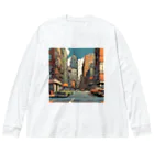 American Comic StyleのAmerican Comic Landscape 4 ビッグシルエットロングスリーブTシャツ