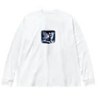 katohkouchiの星空の舞、夜を守る猫 Big Long Sleeve T-Shirt