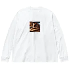 クロスクリエイティブのパンを焼いているトラ Big Long Sleeve T-Shirt