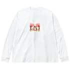 音楽ルー106の親子ネコ Big Long Sleeve T-Shirt