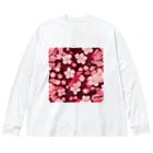 curtisの桜の花びら ビッグシルエットロングスリーブTシャツ