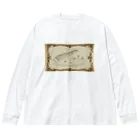 箏譜職人 織姫の箏と桜（アンティーク風） Big Long Sleeve T-Shirt