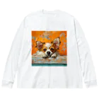 AQUAMETAVERSEの可愛いワンコ Marsa 106 Big Long Sleeve T-Shirt