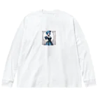 Kyon_IllustItemShopの青髪ゴシックロリータ Big Long Sleeve T-Shirt