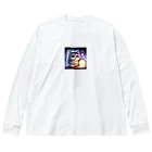 katohkouchiの光導の探求者、好奇心旺盛な猫 Big Long Sleeve T-Shirt