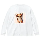 サボのドッグショップのふわふわなチワワ Big Long Sleeve T-Shirt