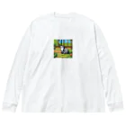 masaのガーデンで日向ぼっこしている猫 Big Long Sleeve T-Shirt