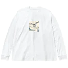 bigbamboofamilyの自由気ままに飛ぶ梟 Big Long Sleeve T-Shirt