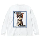 LUCASMIKAN Shopの集まれ犬好き / Gathering Dog Lover (Schnauzer) ロングTシャツ・パーカーなど ビッグシルエットロングスリーブTシャツ