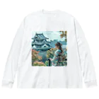 AQUAMETAVERSEの岐阜城から平和をもたらす姫 アメジスト 2846 ビッグシルエットロングスリーブTシャツ