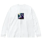 Motidukiの 紫色なトラ Big Long Sleeve T-Shirt