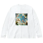 AQUAMETAVERSEのワンちゃんたちのパラダイス アメジスト 2846 Big Long Sleeve T-Shirt