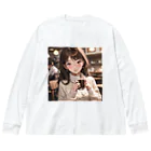 LuckyAngelのchillタイム彼女 ビッグシルエットロングスリーブTシャツ