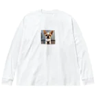 ウエディング♡カップルグッズの頭でっかちなワン子 Big Long Sleeve T-Shirt