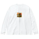 wtr3045のゴールドドラゴン Big Long Sleeve T-Shirt