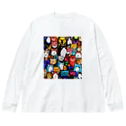 PAC (ポップアートキャット）のPAC (ポップアートキャット) Big Long Sleeve T-Shirt