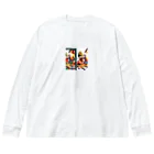 katohkouchiのCreate_an_illustration_of_a_mischievous_cat_gettin_mischievous_cat Big Long Sleeve T-Shirt