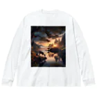 NovAiTen_shopの湖畔の鹿 Big Long Sleeve T-Shirt