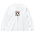 yu_yu_の子供が考えてくれた猫 ビッグシルエットロングスリーブTシャツ