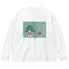 neokiwaruiのクリスマスガール ビッグシルエットロングスリーブTシャツ