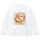 atsusamのパン推しくん ビッグシルエットロングスリーブTシャツ