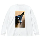 watama33の左耳立犬 Big Long Sleeve T-Shirt