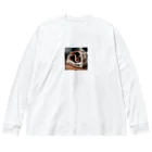 LuckyRiverShineの袋に入っている猫 Big Long Sleeve T-Shirt